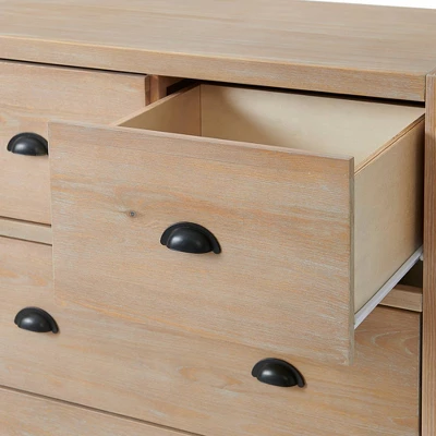 4pc Arden Wood Bedroom Set With 2 Drawer Nightstand Light Driftwood - Alaterre Furniture 11 4pc Arden Wood Bedroom Set With 2 Drawer Nightstand Light Driftwood - Alaterre Furniture - Image 9