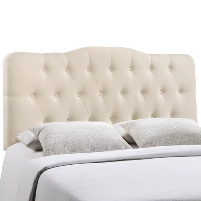 Annabel King Upholstered Fabric Headboard Ivory - Modway 3 Annabel King Upholstered Fabric Headboard Ivory - Modway