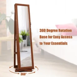 Costway 360degree Rotatable Jewelry Cabinet 2-in-1 Lockable Mirrored Organizer 18 Costway 360degree Rotatable Jewelry Cabinet 2-in-1 Lockable Mirrored Organizer -Bedroom Home Store GUEST ce4607be a022 4af4 90eb cdfa2f889c2c