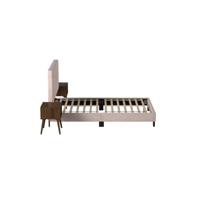 Queen Colbie Upholstered Platform Bed With Nightstands - Picket House Furnishings 3 Queen Colbie Upholstered Platform Bed With Nightstands - Picket House Furnishings - Image 2