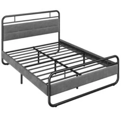Yaheetech Metal Platform Bed Frame With Velvet Upholstered Headboard 16 Yaheetech Metal Platform Bed Frame With Velvet Upholstered Headboard -Bedroom Home Store GUEST cedeabf6 9055 4745 9bd2 563ea33a5d1c