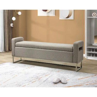 Jorge 59.1" Wide Storage Bench | ARTFUL LIVING DESIGN 15 Jorge 59.1" Wide Storage Bench | ARTFUL LIVING DESIGN - Image 13