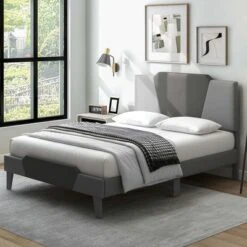 Costway Full/Qween/Twin Size Upholstered Platform Bed Frame Velvet Headboard Mattress Foundation 23 Costway Full/Qween/Twin Size Upholstered Platform Bed Frame Velvet Headboard Mattress Foundation -Bedroom Home Store GUEST d087a18d ec86 45bc 8205 2249080fa1c1