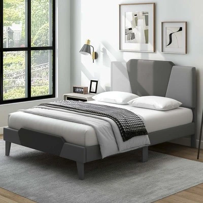 Costway Full/Qween/Twin Size Upholstered Platform Bed Frame Velvet Headboard Mattress Foundation 12 Costway Full/Qween/Twin Size Upholstered Platform Bed Frame Velvet Headboard Mattress Foundation - Image 10