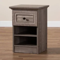 Dara 1 Drawer Wood Nightstand Gray/Brown/Black - Baxton Studio 13 Dara 1 Drawer Wood Nightstand Gray/Brown/Black - Baxton Studio -Bedroom Home Store GUEST d0d353d9 bded 423c 9dca 8c8885b3b257