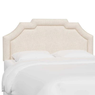 Axel Notched Bordered Headboard Linen - Skyline Furniture 3 Axel Notched Bordered Headboard Linen - Skyline Furniture