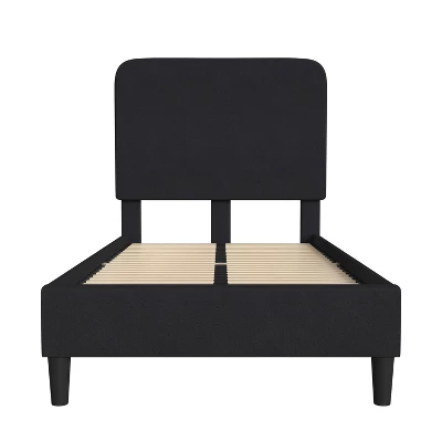 Platform Bed With Headboard And Fabric Upholstered Frame 14 Wooden Slats - Merrick Lane 11 Platform Bed With Headboard And Fabric Upholstered Frame 14 Wooden Slats - Merrick Lane - Image 9