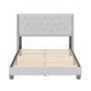 Maya Wingback Button Tufted Linen Upholstered Platform Bed With Nailhead Trim - Eco Dream 2 Maya Wingback Button Tufted Linen Upholstered Platform Bed With Nailhead Trim - Eco Dream -Bedroom Home Store GUEST d2bf8745 04c8 4b2c b89b ced7b08e80f3