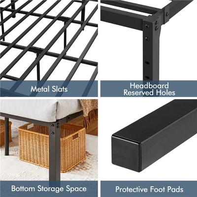 Yaheetech Metal Platform Bed Frame With Heavy Duty Steel Slat Support 6 Yaheetech Metal Platform Bed Frame With Heavy Duty Steel Slat Support - Image 4