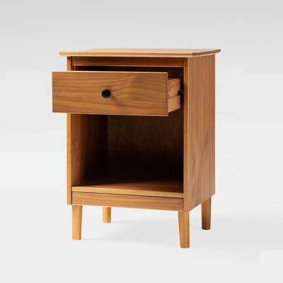 Stiva Classic Mid-Century Modern 1 Drawer Nightstand - Saracina Home 4 Stiva Classic Mid-Century Modern 1 Drawer Nightstand - Saracina Home - Image 2