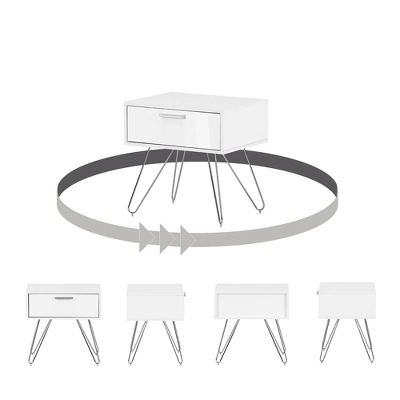 Slendel Nightstand Pure White - South Shore 8 Slendel Nightstand Pure White - South Shore - Image 6