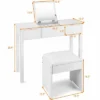Costway White Vanity Dressing Table Furniture Stool Storage Box 2 Costway White Vanity Dressing Table Furniture Stool Storage Box -Bedroom Home Store GUEST d423cb9c e5bd 4c10 868f 16dd0c7f2b17