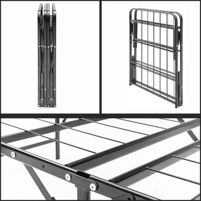 Continental Sleep 14 Inch Quickbase Metal Mattress Platform Bed Frame Foundation With Steel Slats (No Box Spring Needed), Twin, Black 4 Continental Sleep 14 Inch Quickbase Metal Mattress Platform Bed Frame Foundation With Steel Slats (No Box Spring Needed), Twin, Black - Image 2