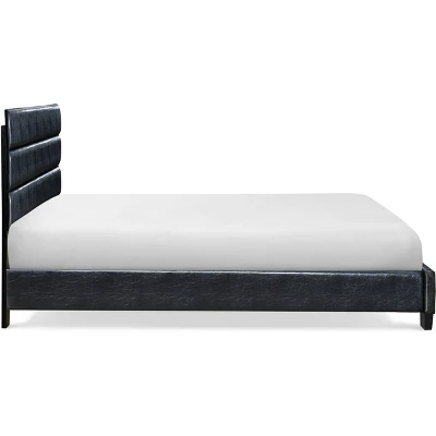 Hudson Leather Upholstered Bed Black - ClickDecor 9 Hudson Leather Upholstered Bed Black - ClickDecor - Image 7