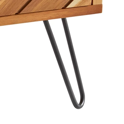 Alexandria 2 Drawer Nightstand Oak - Lifestorey 6 Alexandria 2 Drawer Nightstand Oak - Lifestorey - Image 4