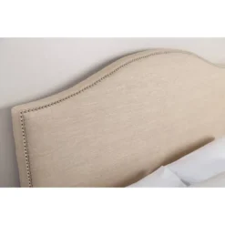 Full/Queen Sophia Nailhead Trim Linen Headboard Wheat - Abbyson Living -Bedroom Home Store GUEST d57db14c bbac 4bdb ac6d 5da5babfaad5