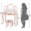 Costway Kids Makeup Dressing Table Chair Set Princess Vanity & Tri-folding Mirror 1 Costway Kids Makeup Dressing Table Chair Set Princess Vanity & Tri-folding Mirror -Bedroom Home Store GUEST d5b9f487 4911 4bba 99c1 57bd7ecb9246