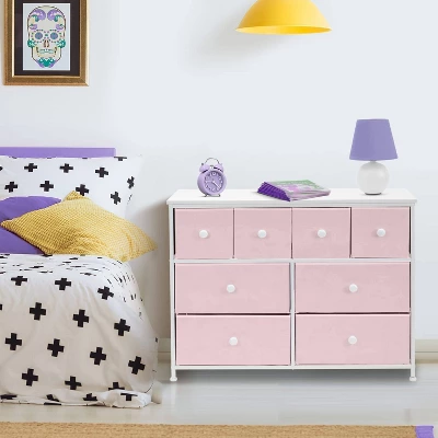 Sorbus Drawer Fabric Dresser For Bedroom Pink 5 Sorbus Drawer Fabric Dresser For Bedroom Pink - Image 3