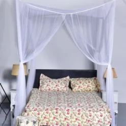 4 Corner Post Bed Canopy Mosquito Net Full Queen King Size Netting Bedding White 11 4 Corner Post Bed Canopy Mosquito Net Full Queen King Size Netting Bedding White -Bedroom Home Store GUEST d60acd74 04f9 43e5 8f86 655555b9ac8e
