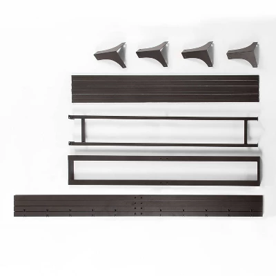 9" Metal Hinged Corner Platform Bed Frame Black - Mellow 8 9" Metal Hinged Corner Platform Bed Frame Black - Mellow - Image 6