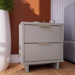 Granville Modern 2 Drawer Nightstand - Manhattan Comfort