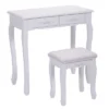 Tangkula Oval Mirror 4 Drawer Vanity Mirror Makeup Table W/ Cushioned Stool White 1 Tangkula Oval Mirror 4 Drawer Vanity Mirror Makeup Table W/ Cushioned Stool White -Bedroom Home Store GUEST d95996eb 2447 4e9a 9d27 b5c08de56ca3