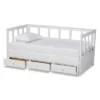 Twin To King Kendra Expandable Daybed With Storage Drawers White - Baxton Studio 1 Twin To King Kendra Expandable Daybed With Storage Drawers White - Baxton Studio -Bedroom Home Store GUEST db6a3583 5854 4c2f 82bc 2c91088efd6b