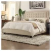 Queen Hudson Button Tufted Bed Oatmeal - Inspire Q 1 Queen Hudson Button Tufted Bed Oatmeal - Inspire Q -Bedroom Home Store GUEST dbcd6bcb eb7e 4c99 89a8 fafffa808e04