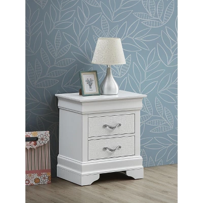 Passion Furniture Lorana 2-Drawer Nightstand (24 In. H X 16 In. W X 21 In. D) 7 Passion Furniture Lorana 2-Drawer Nightstand (24 In. H X 16 In. W X 21 In. D) - Image 5
