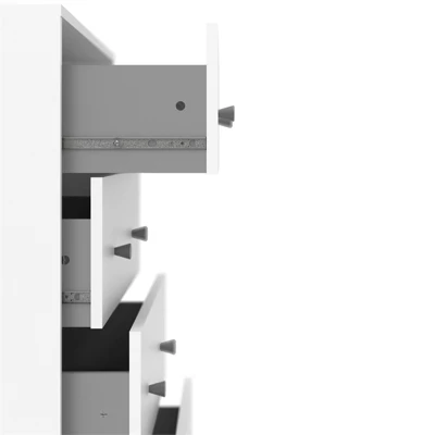 Wood Portland 5 Drawer Chest In White-Tvilum 8 Wood Portland 5 Drawer Chest In White-Tvilum - Image 7