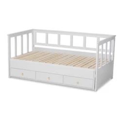 Twin To King Kendra Expandable Daybed With Storage Drawers White - Baxton Studio 18 Twin To King Kendra Expandable Daybed With Storage Drawers White - Baxton Studio -Bedroom Home Store GUEST dccd2666 3c82 4158 a8e1 9c1b65eb4f26