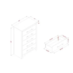 Melonnes 5 Drawer Chest Walnut - HOMES: Inside + Out 15 Melonnes 5 Drawer Chest Walnut - HOMES: Inside + Out -Bedroom Home Store GUEST ddc8eed4 3caa 48a4 a535 709c0be5892c