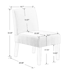 Carl Armless Fabric Upholstered Accent Chair Set Of 2 With Round Wood Side Table Slipper Chairs Sets-Maison Boucle 18 Carl Armless Fabric Upholstered Accent Chair Set Of 2 With Round Wood Side Table Slipper Chairs Sets-Maison Boucle -Bedroom Home Store GUEST de055538 77a7 43c1 bb8d d95f89a9ea23