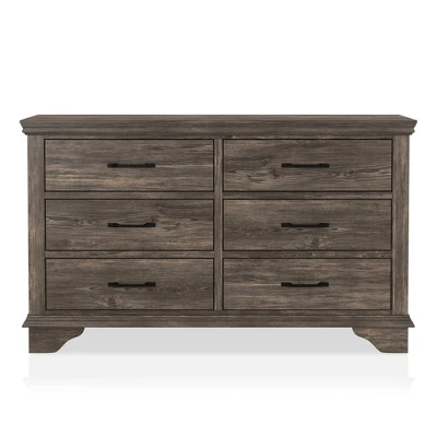 5pc Jacobia Rustic Bedroom Set Gray - HOMES: Inside + Out 6 5pc Jacobia Rustic Bedroom Set Gray - HOMES: Inside + Out - Image 4