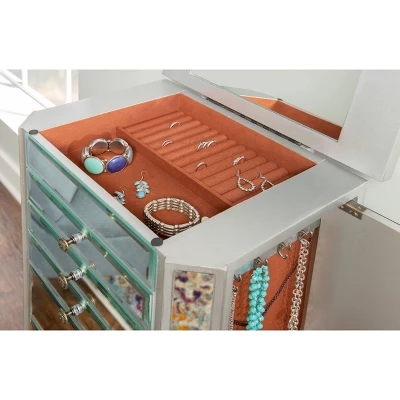 Aislin Jewelry Armoire Mirror/Silver - Powell Company 13 Aislin Jewelry Armoire Mirror/Silver - Powell Company - Image 11