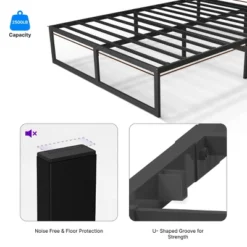 NapQueen Alpha Metal Platform Bed Frame 14" Height 12 NapQueen Alpha Metal Platform Bed Frame 14" Height -Bedroom Home Store GUEST dfbaf03b 1731 4af3 be0e 3b8138012b8e