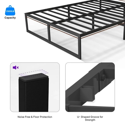 NapQueen Alpha Metal Platform Bed Frame 14" Height 5 NapQueen Alpha Metal Platform Bed Frame 14" Height - Image 3