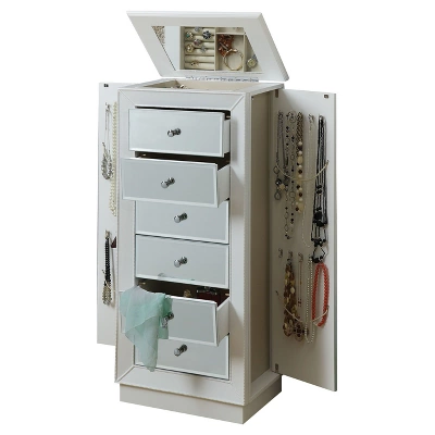 Jewelry Armoire White - Acme Furniture 4 Jewelry Armoire White - Acme Furniture - Image 2