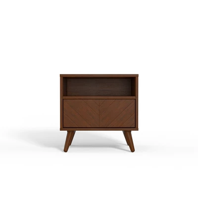 ELuxury Chevron Wood Nightstand With Drawer 11 ELuxury Chevron Wood Nightstand With Drawer - Image 9