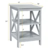 Costway 3-Tier Nightstand End Table X Design Storage Display Shelf Living Room Grey 1 Costway 3-Tier Nightstand End Table X Design Storage Display Shelf Living Room Grey -Bedroom Home Store GUEST e175bed9 bbbf 417c 90f6 f46abc641222