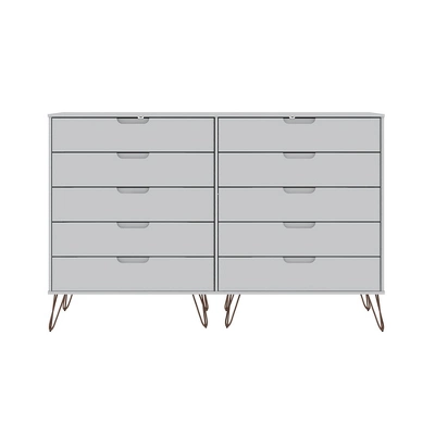 Rockefeller 10 Drawer Double Tall Dresser - Manhattan Comfort 19 Rockefeller 10 Drawer Double Tall Dresser - Manhattan Comfort - Image 17