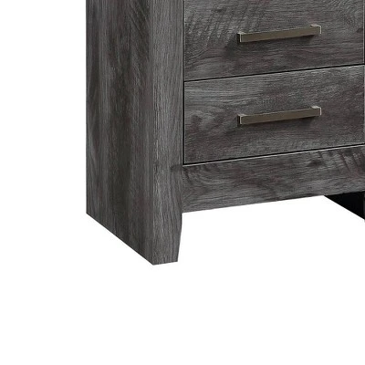 21" Vidalia Nightstand Rustic Gray Oak - Acme Furniture 6 21" Vidalia Nightstand Rustic Gray Oak - Acme Furniture - Image 4