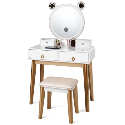 Costway Vanity Dressing Table Set Touch Screen Dimming Mirror 10 Costway Vanity Dressing Table Set Touch Screen Dimming Mirror - Image 8