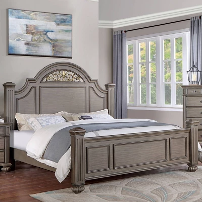 6pc Pennings Traditional Bedroom Set Gray - HOMES: Inside + Out 4 6pc Pennings Traditional Bedroom Set Gray - HOMES: Inside + Out - Image 2