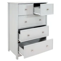 Sunnydaze Decor Sunnydaze Beadboard Vertical Dresser Chest With 5 Drawers - 43.5" H - Gray 15 Sunnydaze Decor Sunnydaze Beadboard Vertical Dresser Chest With 5 Drawers - 43.5" H - Gray -Bedroom Home Store GUEST e40a2732 edb6 4709 a42b ca2578c7bcc6