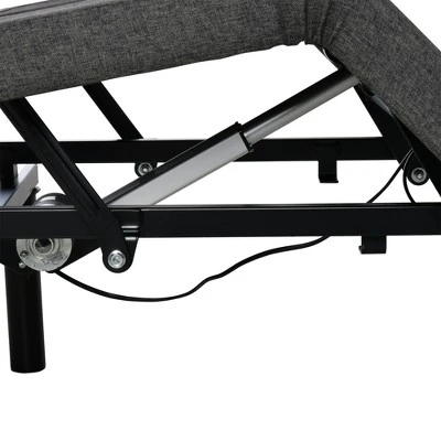HOMCOM Twin XL Adjustable Bed Frame, Ergonomic Zero Gravity Power Bed Base With Head And Foot Incline, Memory, And Wireless Remote, Gray 7 HOMCOM Twin XL Adjustable Bed Frame, Ergonomic Zero Gravity Power Bed Base With Head And Foot Incline, Memory, And Wireless Remote, Gray - Image 5