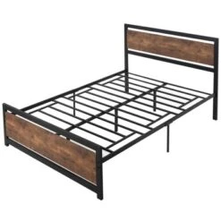 HOMCOM Full Platform Bed Frame With Headboard & Footboard, Strong Metal Slat Support Full Bed Frame W/ Underbed Storage Space, No Box Spring Needed 9 HOMCOM Full Platform Bed Frame With Headboard & Footboard, Strong Metal Slat Support Full Bed Frame W/ Underbed Storage Space, No Box Spring Needed -Bedroom Home Store GUEST e567489e 57d1 4a4d b256 e1b4145886de