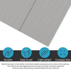 Continental Sleep, 0.75-Inch Heavy Duty Vertical Mattress Support Wooden Bunkie Board/Slats With Cover 14 Continental Sleep, 0.75-Inch Heavy Duty Vertical Mattress Support Wooden Bunkie Board/Slats With Cover -Bedroom Home Store GUEST e6171dac 448e 4f6e b5e7 80c30d5129d4 1