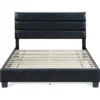 Hudson Leather Upholstered Bed Black - ClickDecor -Bedroom Home Store GUEST e63989e6 18cf 49bb 8669 7d63b84fbcbe
