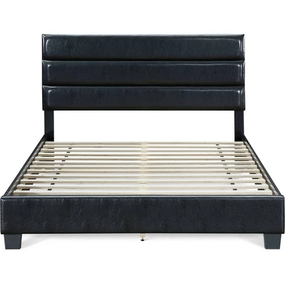 Hudson Leather Upholstered Bed Black - ClickDecor 3 Hudson Leather Upholstered Bed Black - ClickDecor